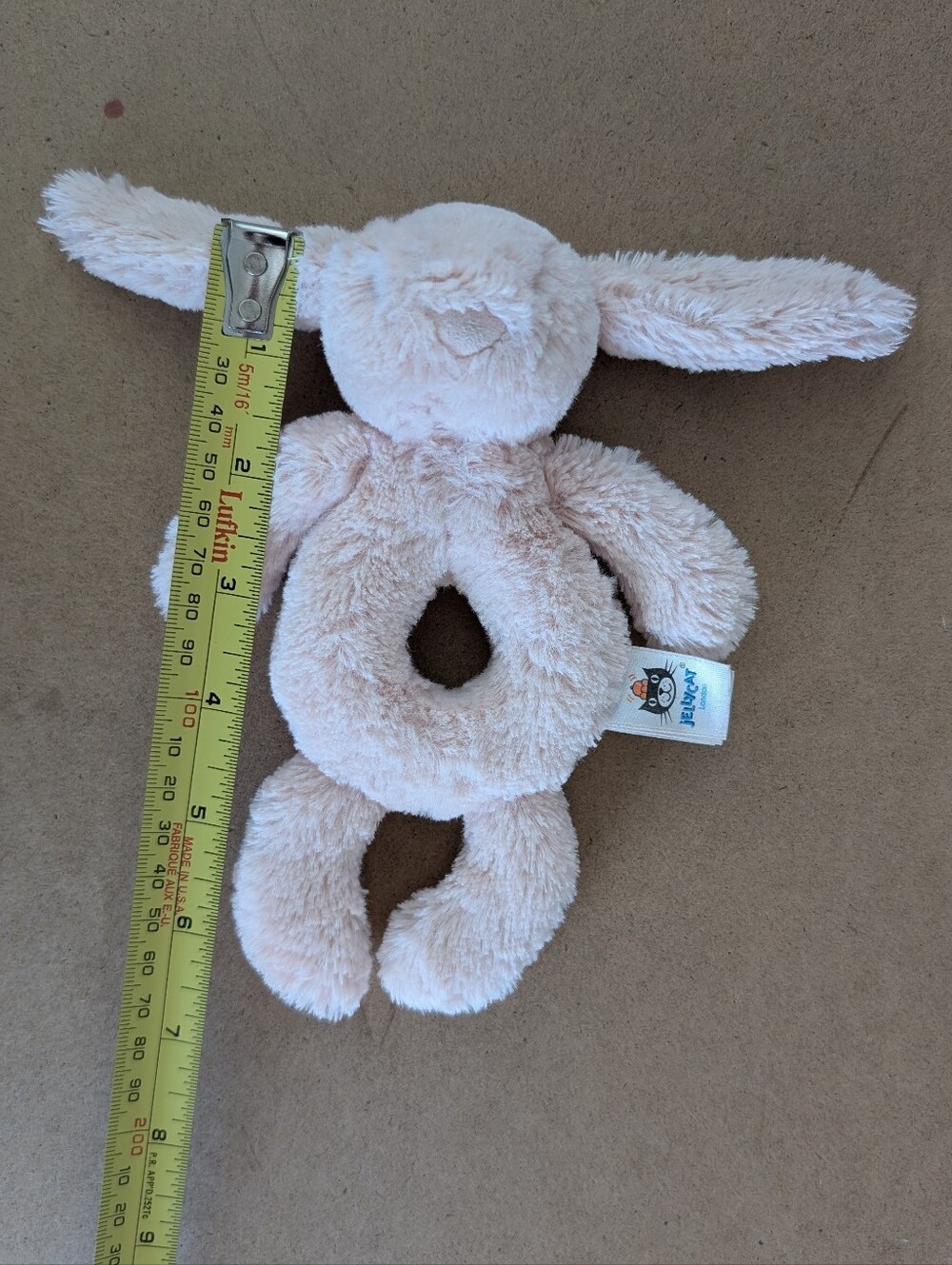 Jellycat Bashful Bunny Blush Pink Ring Rattle - Picture 11 of 11